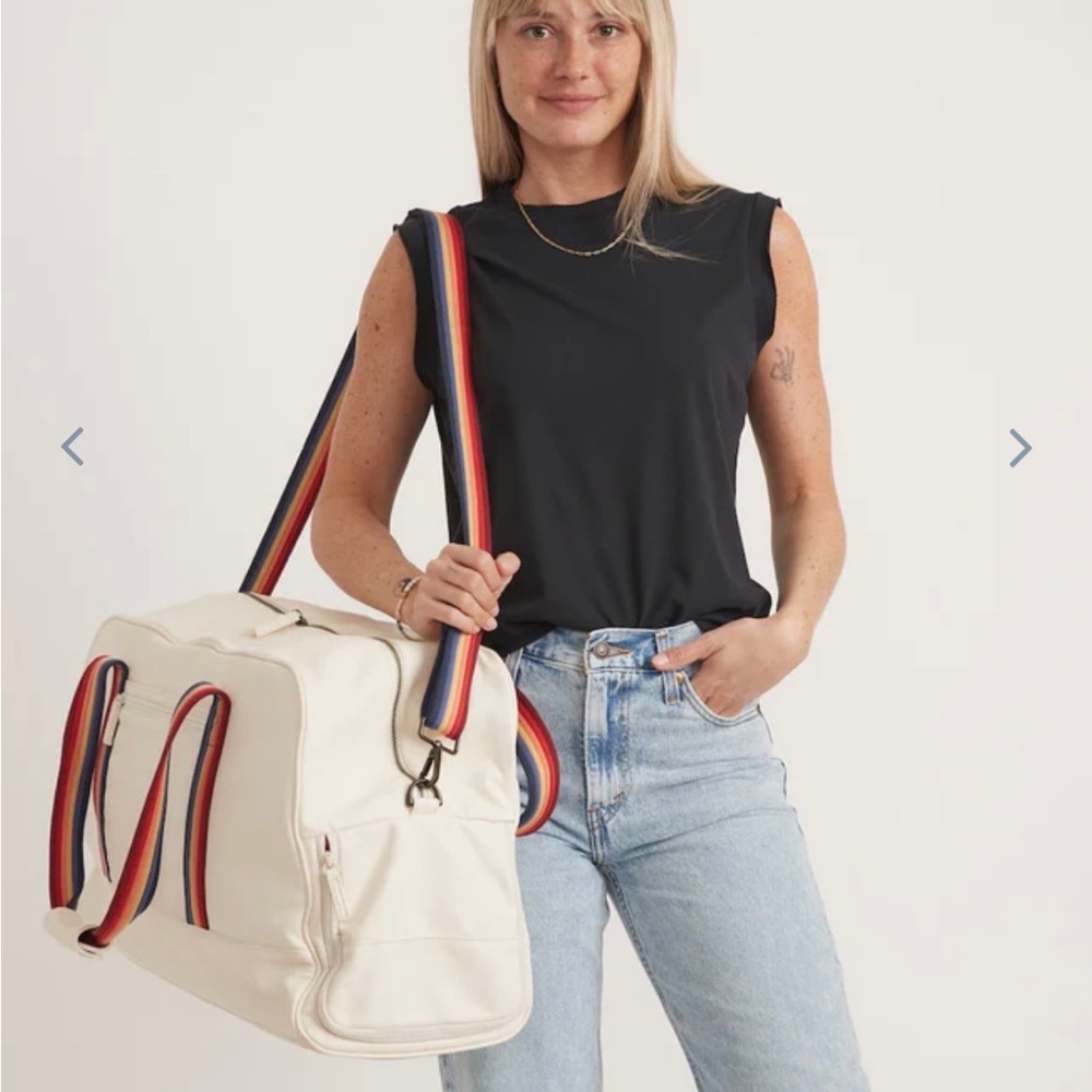 Marine Layer Weekender Bag in seasonless natural. Used once with minimal wear.